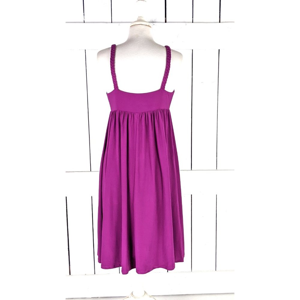 Essentials By Abs Magenta Stretch Jersey Sleeveless Baby Doll Dress View 6